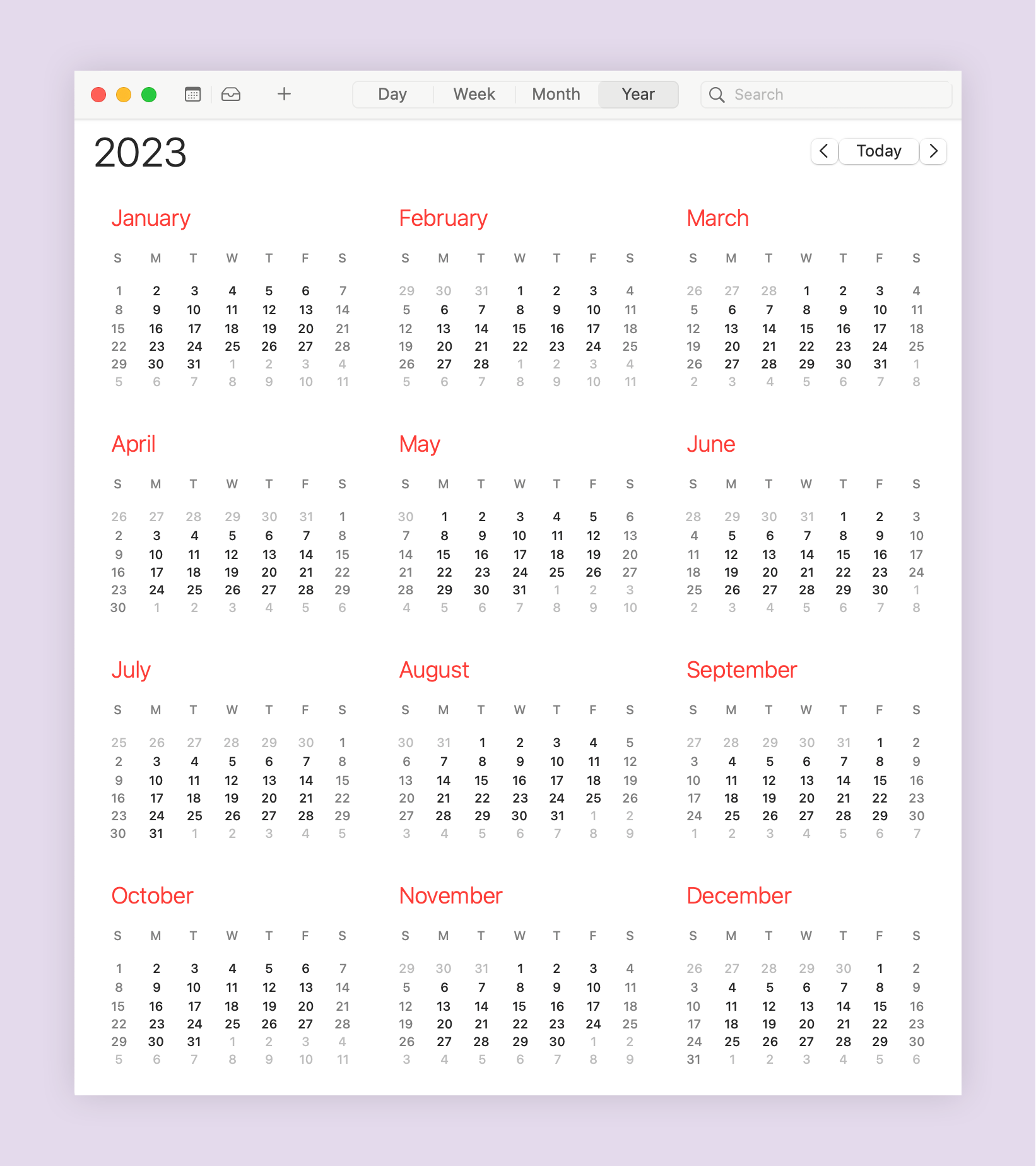 calendar
